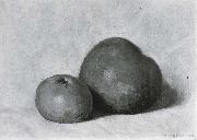Giovanni Giacometti Two apples painting